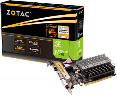 ZOTAC GeForce GT 730 4GB Zone Edition - 4 GO DDR3 - HDMI/DVI/VGA - PCI EXPRESS