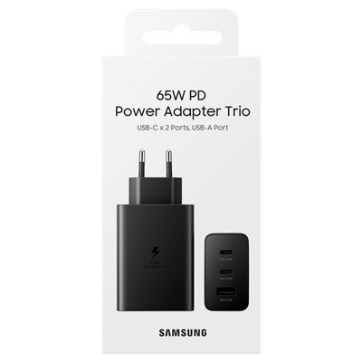 SAMSUNG POWER ADAPTER TRIO PD 65 Watt - Chargeur Noir -  
