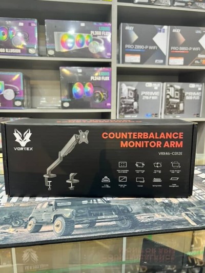 VORTEX VRX46-C012E - SUPPORT ÉCRAN SIMPLE - 17" À 32" - RÉGLABLE - FIXATION BUREAU - VESA 75/100