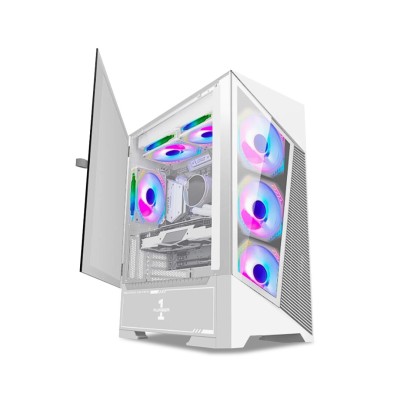 VORTEX TITAN - BOITIER MOYEN TOUR ATX - VERRE TREMPÉ - 360 mm - 4 FAN ARGB - AIRFLOW - WHITE
