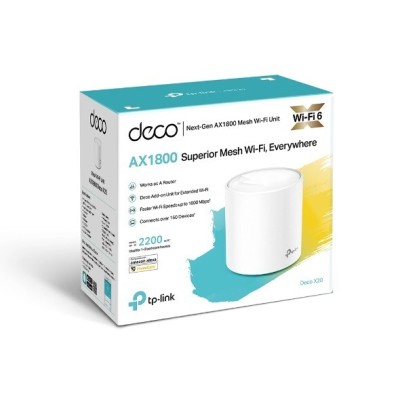 TP-LINK DECO X20 1PACK - ROUTEUR WIFI6 AX1800 MESH - 1201 MBPS - 5GHZ - OFDMA - MU-MIMO -ETHRENET