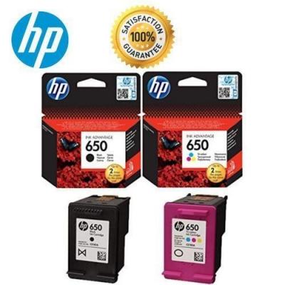 Cartouche HP 650 PACK - INK ADVANTAGE - NOIR+CYAN+YELLOW+MAGENTA - ORIGINAL 