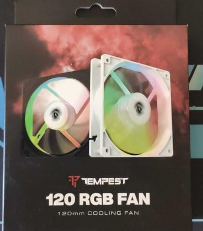 TEMPEST VENTILATEUR 120mm ARGB NOIR - 62 CFM - 1200 tr/min - 3 broches 5v 