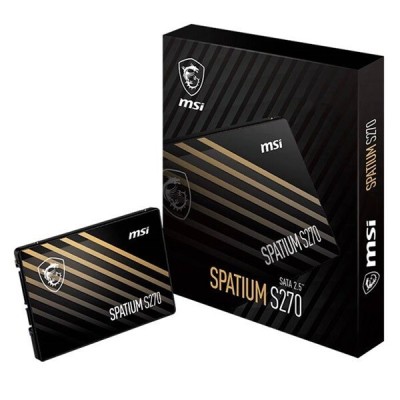 MSI SPATIUM S270 480GB - SSD SATA III 2.5" - 500 MB/S - 3D NAND - 500 TBW - PORTABLE - BLACK