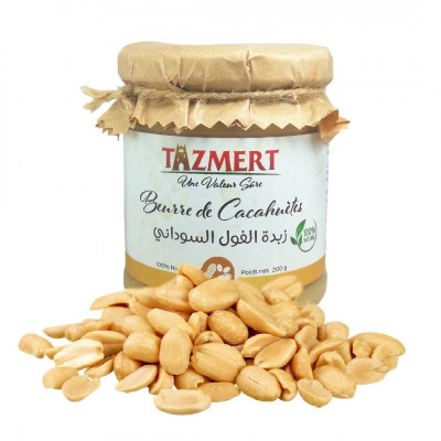 Beurre de Cacahuète 100% Naturel, Sans Additifs - Pot de 200g