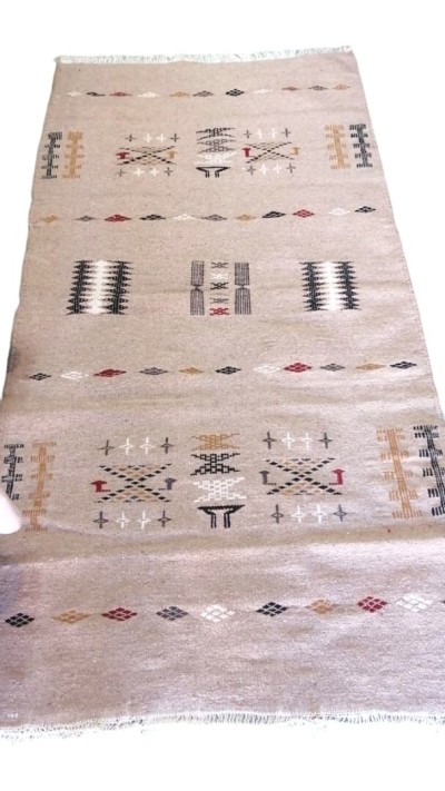 Tapis traditionnel parfait pour votre sol fait main par les gens de Ghardaïa 2 x 1 (m)