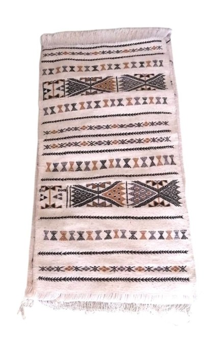 Tapis traditionnel parfait pour votre sol fait main par les gens de Ghardaïa 1.5 x 0.55 (m)