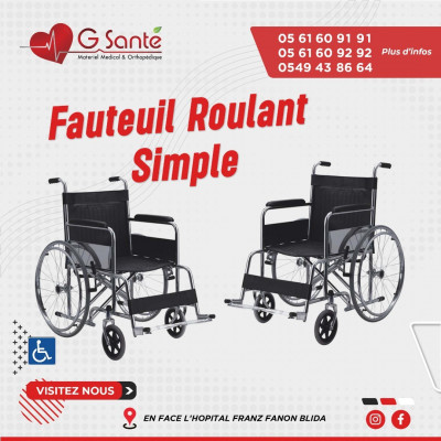 FAUTEUIL ROULANT SIMPLE CUIR