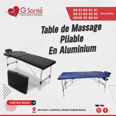 Table de massage Pliable en aluminium / bois