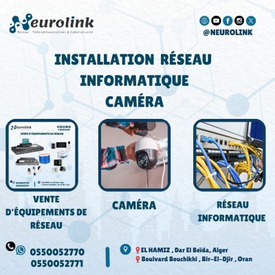Installation réseau informatique et caméra de surveillance