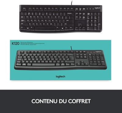 CLAVIER LOGITECH K120 AVEC FIL