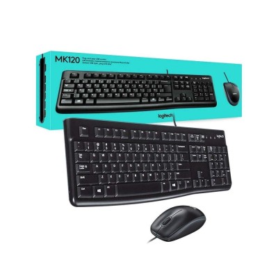 COMBO CLAVIER SOURIS LOGITECH MK120 AVEC FIL