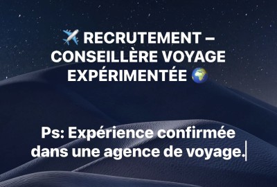 tourism-gastronomy-notre-agence-de-voyage-a-bouzareah-recrute-une-travailleuse-experimentee-dans-le-domaine-du-alger-algeria