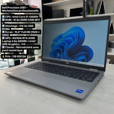 كمبيوتر-محمول-dell-precision-3581-workstation-156-pouce-fhd-i5-13600h-16go-ddr5-5200mts-512go-ssd-nvme-gen4-rtx-a500-laptop-gpu-4go-gddr6-batterie-93-القبة-الجزائر
