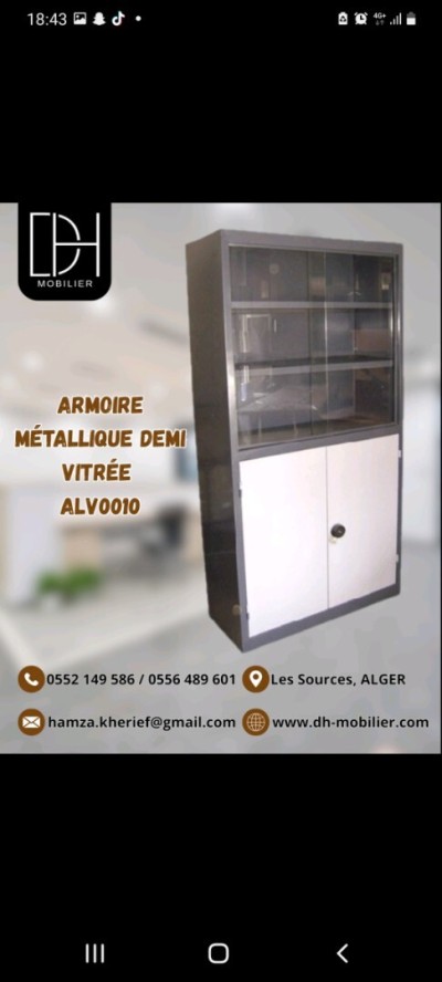 خزائن-و-ترتيب-armoire-metallique-demi-vitre-بئر-مراد-رايس-الجزائر