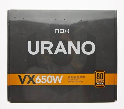 NOX URANO VX650W - ALIMENTATION ATX - 80 PLUS BRONZE - 650W - FAN 120mm - NON MODULAIRES - BLACK