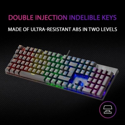 MARS GAMING MK422 - CLAVIER GAMING MÉCANIQUE - SWITCHS BLEUS - RGB CHROMA - FULL SIZE - BLACK