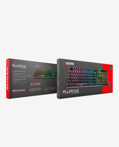 CLAVIER OZONE ALLIANCE - CLAVIER HYBRIDE MÉCANIQUE / MEMBRANE - RGB - AZERTY - ANTI-GHOSTING