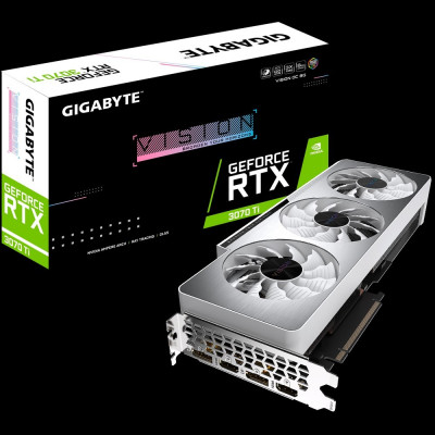 Gigabyte GeForce RTX 3070 Ti VISION OC 8G- LHR - GDDR6X - Dual HDMI/Dual DisplayPort - PCI Express