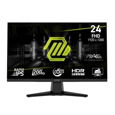  ECRAN MSI MAG 242F - 24" FHD - 200HZ - 0.5MS - RAPID IPS - ADAPTIVE-SYNC - 300 NITS - VESA - BLACK
