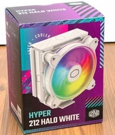 COOLER MASTER HYPER 212 HALO WHITE AIRCOOLING - 120mm ARGB FAN - SOCKET INTEL & AMD -ALUMINIUM-180W