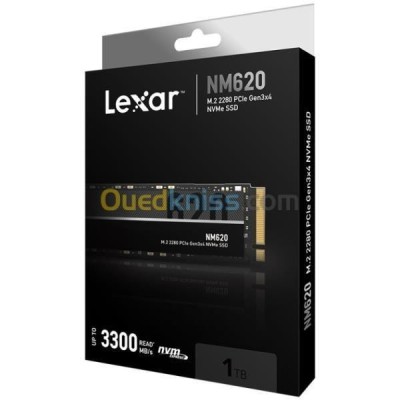 LEXAR NM620 1To - SSD M.2 - Disque Dur Interne - NVMe - Jusqu'à 3500 Mo/S