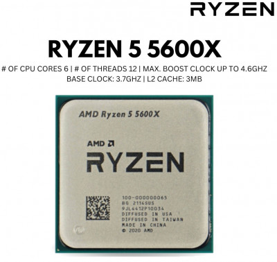 CPU AMD Ryzen 5 5600X (Tray) 