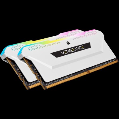 VENGEANCE RGB PRO SL 16GB (2x8GB) DDR4 WAHITE DRAM 3200MHz C16(En configuration seulement)