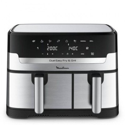 Friteuse Moulinex Dual Easy Fry & Grill 8,3L Inox 