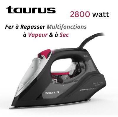 Fer à Repasser Taurus à Vapeur et Sec Professionnel Céramique 2800W - Taurus GEYSER ECO EASY 2800