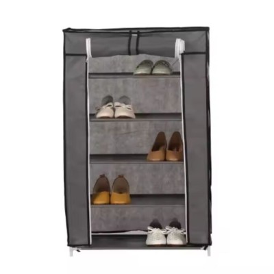 Porte Chaussures - Armoire a Chaussures Tissu 5 étages pour rangement - Gris - خزانة ترتيب الأحذية