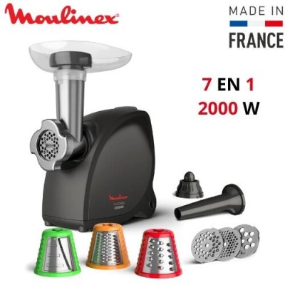 Hachoir à Viande et Légumes 7 En 1 - 2000W 2.3kg/min HV4 Moulinex - مفرمة لحم و خضر هاشوار 7 في 1