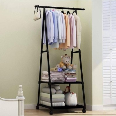 Penderie Porte-manteaux Triangulaire Avec 2 Etagères Et 4 Roux - علاقة ترتيب الملابس