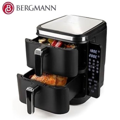 Friteuse Air Fryer Sans Huile 11L 2800W Double Bac Vertical 11L 2800W - BERGMANN