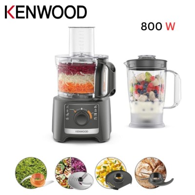 Robot De Cuisine Kenwood 800W Bol 2.1L - Fonction Pétrissage Disque Trancheur , Blender 1.2L