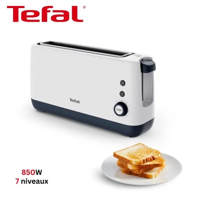 Grille Pain Compact TEFAL 850W 7 niveaux - Fonctions Réchauffage et Décongélation - Toaster Minim 