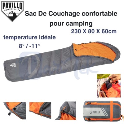 Sac de Couchage pour camping et bivouac -11 degrée Bestway Pavillo فرشة تخييم