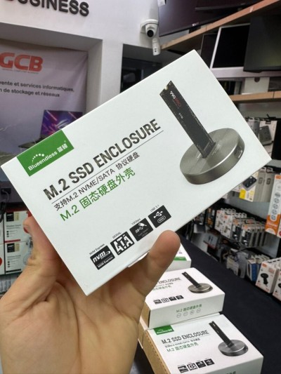 LECTEUR NVME BLUEENDLESS M.2 SSD ENCLOSURE SATA/NVMe USB3.1 TYPE-C 10GBPs ALUMINUM BS-SD03PA