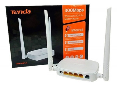 Tenda D305 – Modem Routeur sans fil Wireless N300 ADSL 2 Twins Multimedia