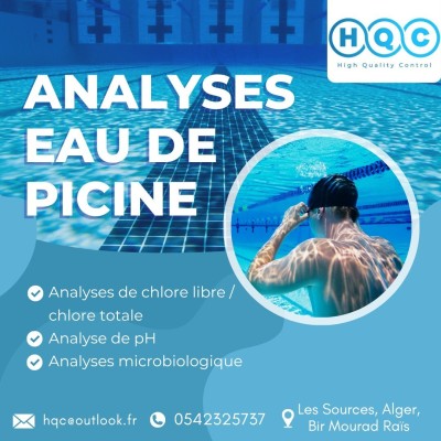 Analyse eau de piscine 