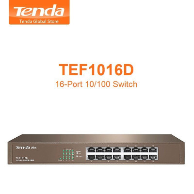 TENDA Switch Réseau Ethernet RJ45 16 ports (10/100 Mbps)