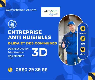 شركة مكافحة كل أنواع الحشرات الضارة و الفئران في البليدة