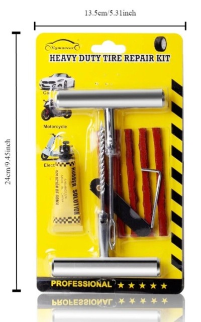 Kit réparation tubeless professionnel auto moto camion 