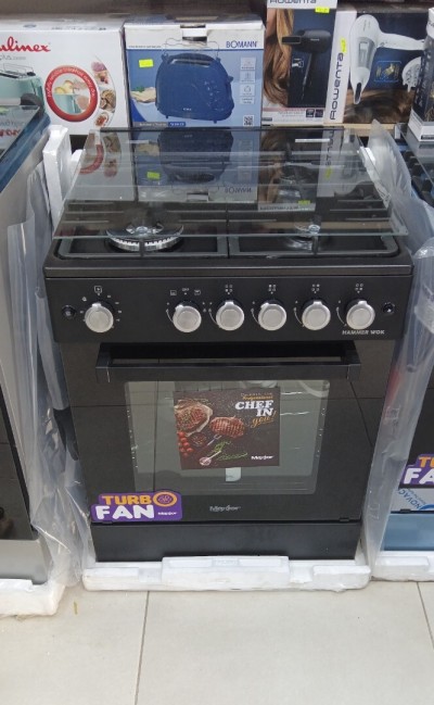 promo cuisinière Maxtor Noir ventilé hammer wok 4 feux-fonte 