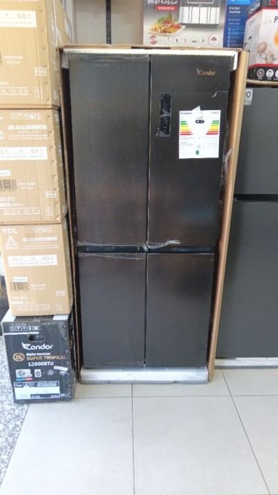 Promo Réfrigérateur condor 4 porte side by side combiné inox-dark 10 ans de garantie inverter