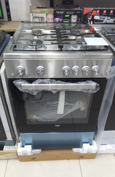 PROMO CUISINIERE BEKO INOX Ventilé thermocouple  4 feux 