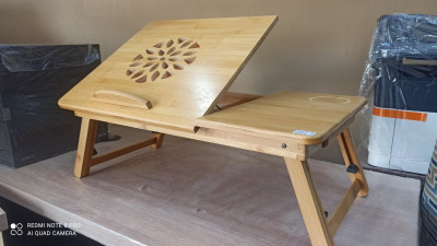 accessoires-electronique-table-pc-portable-laptop-pliante-en-bois-bamboo-bm70-refroidissement-usb-dar-el-beida-alger-algerie