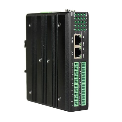Industrial DIN-rail DRY CONTACT to IP-Ethernet converter