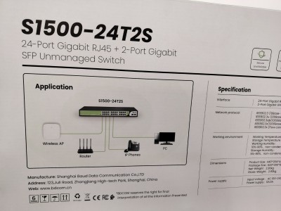 Switch Réseau BDCOM S1500 24T2S 