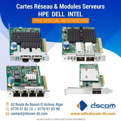 Cartes Réseau & Modules Serveurs   HPE, Dell, Intel